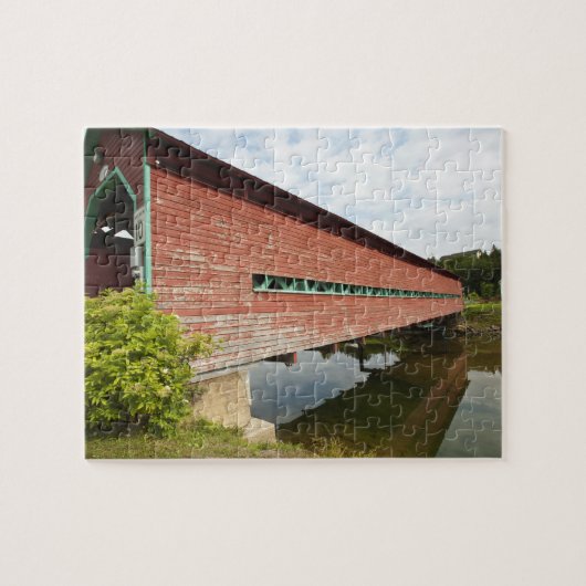 Puzzle Québec, Canada. Pont couvert Galipeault à (Horizontal)