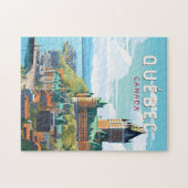 Puzzle Québec Canada Travel Art Vintage (Horizontal)