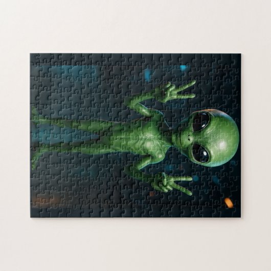 Puzzle Quebra-Cabeça Extraterrestre futurista (Horizontal)