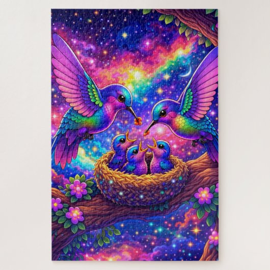 Puzzle Quebra-Cabeça (Puzzle) Família Beija-Flor (Vertical)