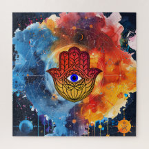 Quebra-Cabeça (Puzzle) Mão de Fátima Cósmica