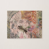 Puzzle Queen Bee Vintage magnifique collage (Horizontal)