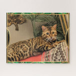 Puzzle Queen Luna Bengal Chat en Art Déco<br><div class="desc">Vous pouvez tomber amoureux de la reine Luna, l'époustouflant Bengal Cat — regardant son public adorant — dans un cadre Art Déco approprié. Taille : Disponible en 16x20 et 520 pièces et plus petite. Nos puzzles sont fabriqués à partir de carton robuste et de panneaux agglomérés et sont imprimés dans...</div>