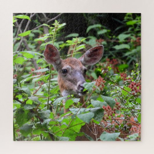 Puzzle Queue blanche Doer Deer Mange Berries (Vertical)