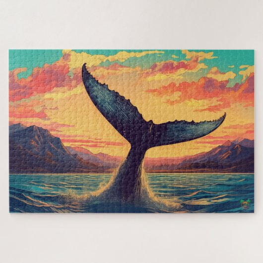 Puzzle Queue de baleine : Sunset Dive (Horizontal)