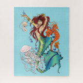Puzzle Queue Turquoise de sirène d'Imaginaire (Vertical)