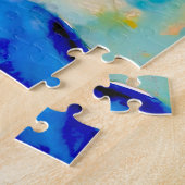 Puzzle "Qui est le plus joli ?" Paon et colibris (Côté)