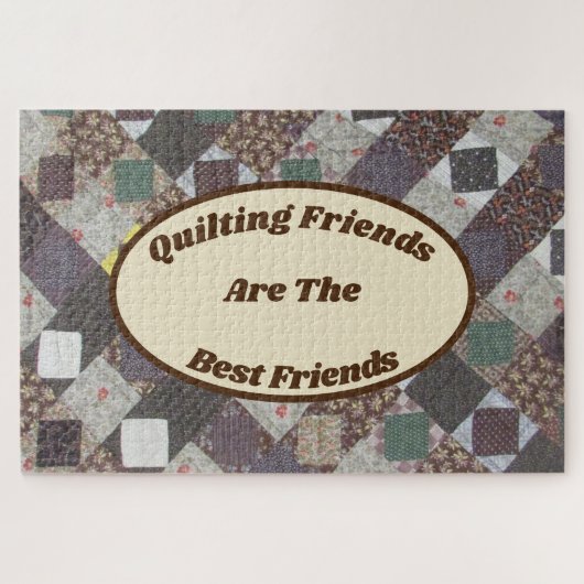 Puzzle Quilting Friends Patchwork Fabric Art Friendship (Horizontal)