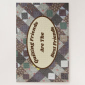 Puzzle Quilting Friends Patchwork Fabric Art Friendship (Vertical)