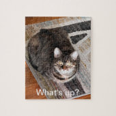 Puzzle Quoi de neuf, Chat mignon sur tapis géométrique, P (Vertical)