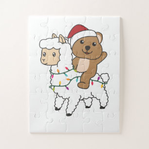 Puzzle Quokka Llama Noël Neige Animaux d'hiver