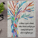 Puzzle Quota motivationnel<br><div class="desc">Ce puzzle décoratif comporte un arbre en mosaïque de couleur arc-en-ciel et une citation inspirante. Vous pouvez changer le devis à l'un des vôtres. Utilisez l'option Personnaliser supplémentaire pour modifier la taille, le style ou la couleur du texte Parce que nous créons notre illustration, vous ne trouverez pas cette image...</div>