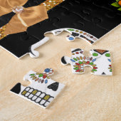 Puzzle RAB Rockabilly Gold Leopard Print Sugar Skulls (Côté)