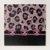 Puzzle RAB Rockabilly Pink Leopard Ribbon Bows (Horizontal)