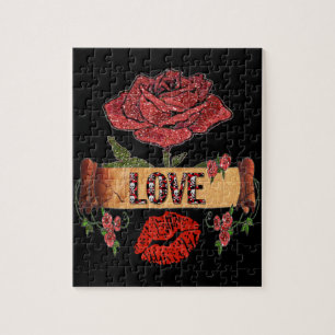 Puzzle RAB Rockabilly Roses, Amour & Rouge à Lèvres