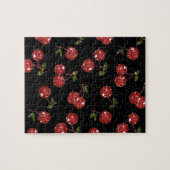 Puzzle RAB Rockabilly très cerise cerises sur noir (Horizontal)