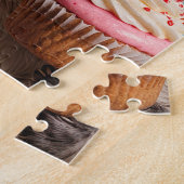 Puzzle Rabbit Adorable Avec Cupcake (Côté)