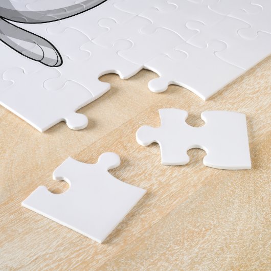 Puzzle Rabbit avec chapeau et cravate de la ceinture (Côté)