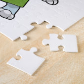 Puzzle Rabbit comme coiffeur avec sèche-cheveux (Côté)