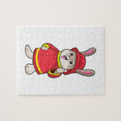 Puzzle Rabbit comme pompier avec casque (Horizontal)