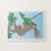 Puzzle Rabbit de guerrier médiéval (Horizontal)