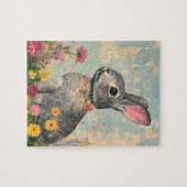 Puzzle Rabbit gris média mixte (Horizontal)
