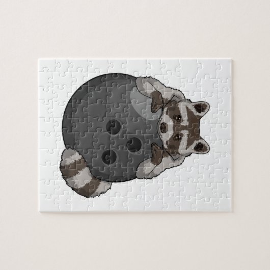 Puzzle Raccoon à Bowling avec Bowling (Horizontal)