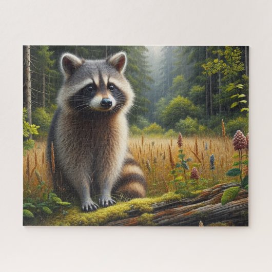 Puzzle Raccoon dans la nature des Bois (Horizontal)