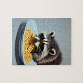 Puzzle Raccoon mangeant Spaghetti (Horizontal)