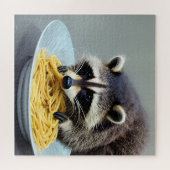 Puzzle Raccoon mangeant Spaghetti (Horizontal)