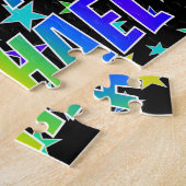 Puzzle "RACHAEL" Prénom, Amusant "HEUREUX ANNIVERSAIRE" (Côté)