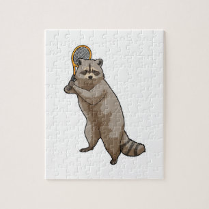 Puzzle Racon au Tennis avec raquette de tennis