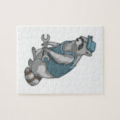 Puzzle Racoon comme artisan avec une clé (Horizontal)