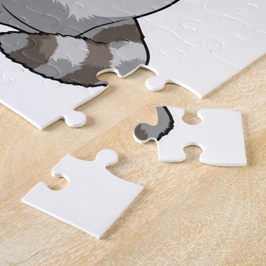 Puzzle Racoon comme artisan avec une clé (Côté)