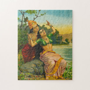 Puzzle Radha Bilas par Raja Ravi Varma