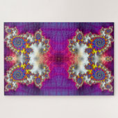 Puzzle Radio Fractal Holographic Psychedelic Owl Abstract (Horizontal)