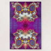 Puzzle Radio Fractal Holographic Psychedelic Owl Abstract (Vertical)