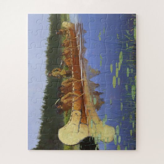 Puzzle Radisson Groseilliers Voyagers Frederic Remington (Vertical)