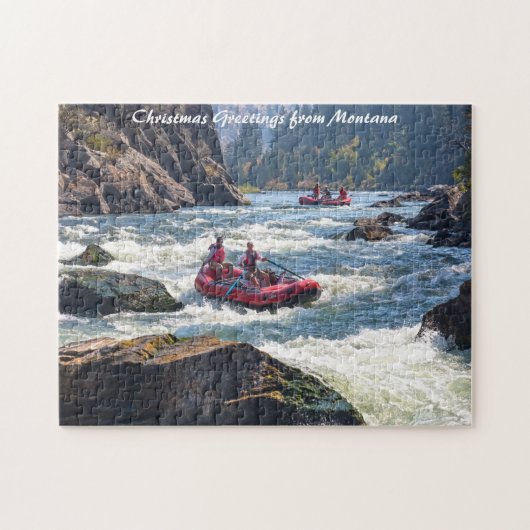 Puzzle Rafting Montana.Joyeux Noël (Horizontal)
