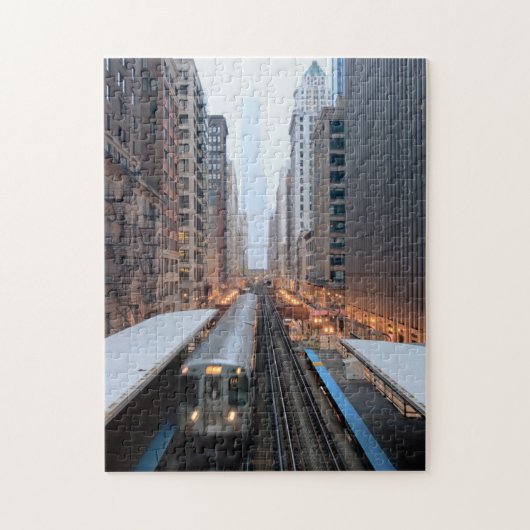 Puzzle Rail élevé Chicago du centre au-dessus de Wabash (Vertical)