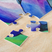 Puzzle Rainbow Azalea fleur aquarelle originale (Côté)