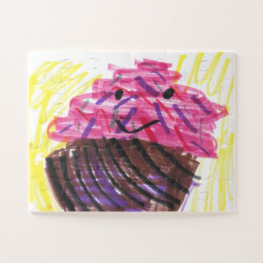 Puzzle Rainbow Cupcake Child Art Magic  (Horizontal)