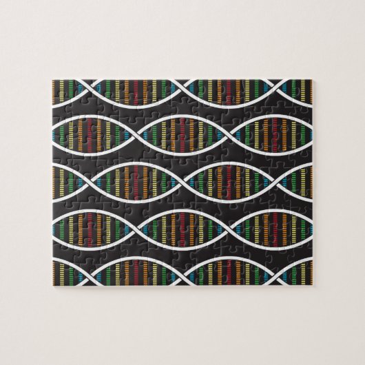 Puzzle Rainbow DNA strands (Horizontal)