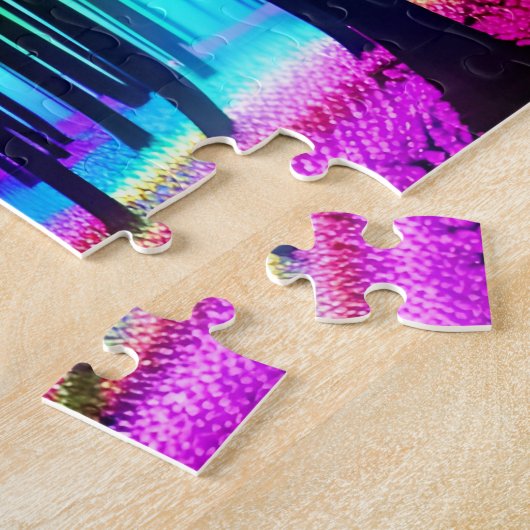 Puzzle Rainbow Enchanted Forest et Black Tree Silhouette (Côté)