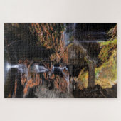 Puzzle Rainbow Falls à Watkins Glen avec feuillage d'auto (Horizontal)