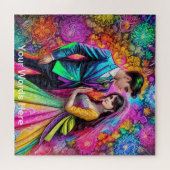 Puzzle Rainbow Garden Neon Psychedelic (Horizontal)