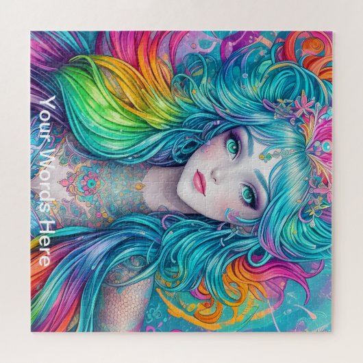 Puzzle Rainbow Garden Neon Psychedelic (Horizontal)