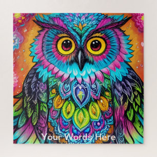 Puzzle Rainbow Garden Neon Psychedelic Nature