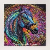 Puzzle Rainbow Garden Neon Psychedelic Wildlife Nature (Vertical)