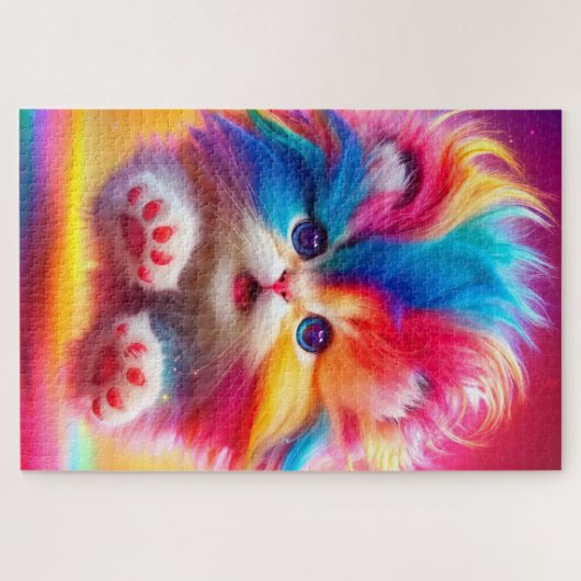 Puzzle Rainbow Kitten (Horizontal)